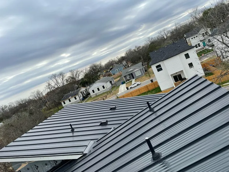 Standing seam metal roof panels with vents for Skylight Repair in Channelview